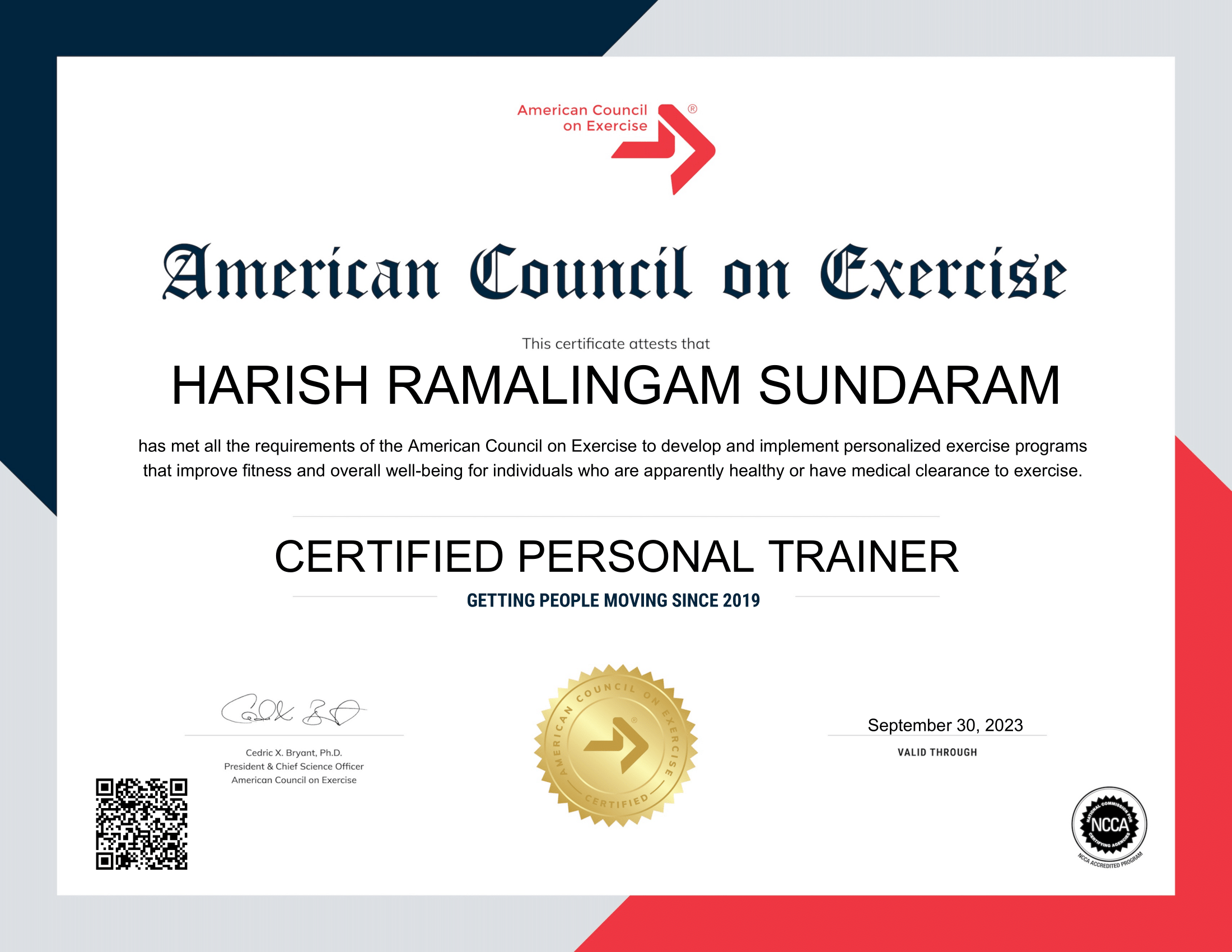 ACE Certified Personal Trainer